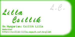 lilla csillik business card